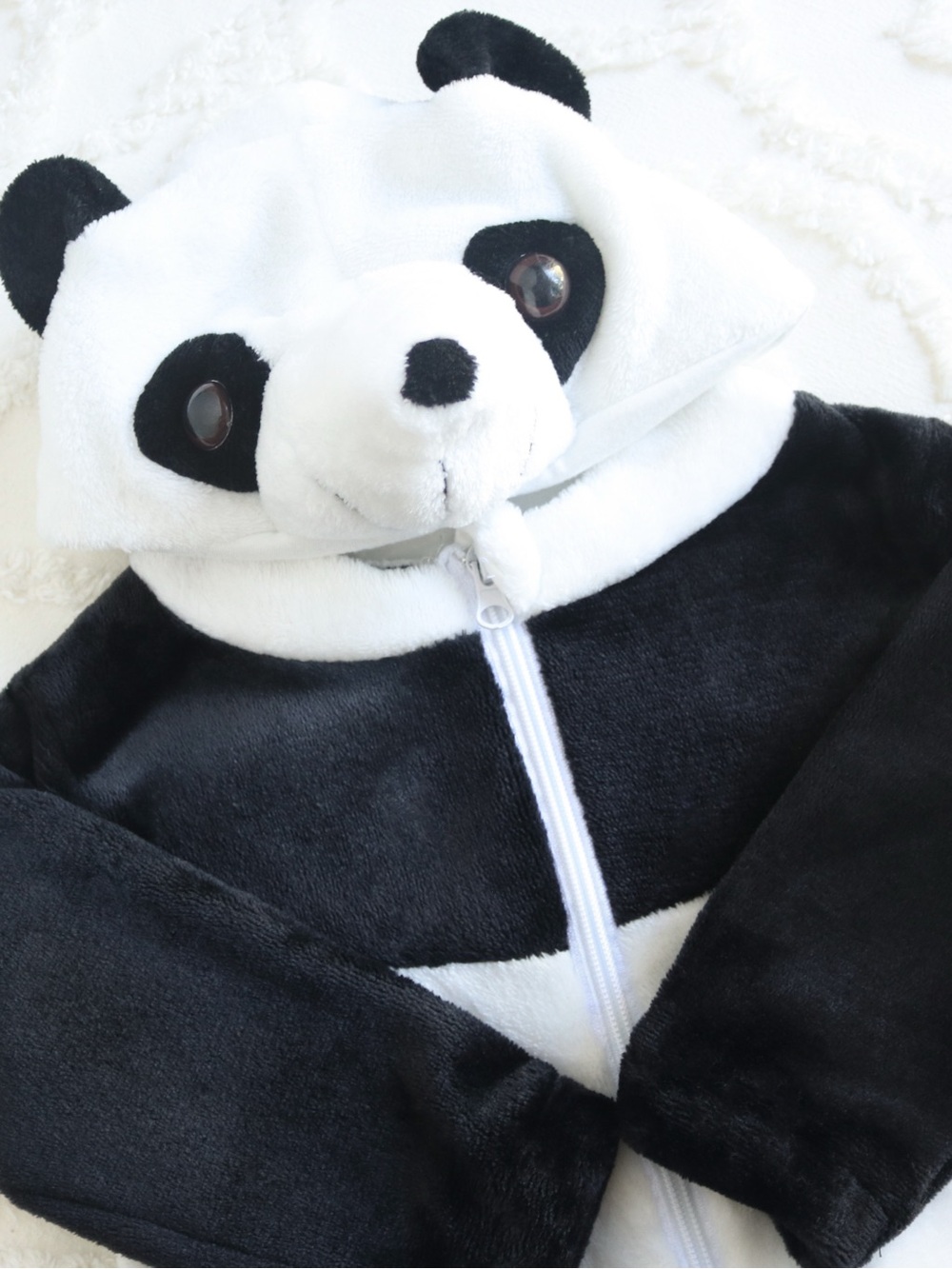 Panda Bear Soft Halloween Dress Up Costume Baby Toddler Hooded Pjs 90cm 18-24 2T